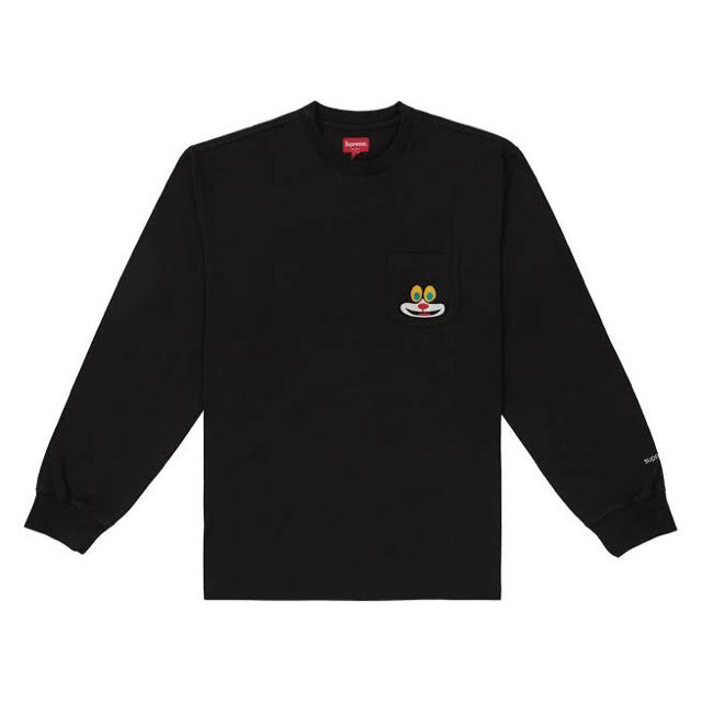 supreme cat L/S pocket tee BLACK XLサイズトップス