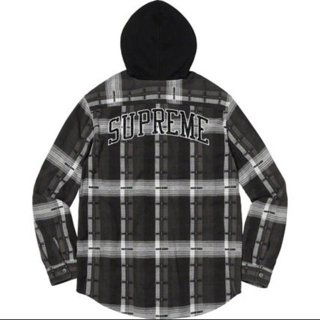 メンズsupreme Hooded Jacquard Flannel Shirt