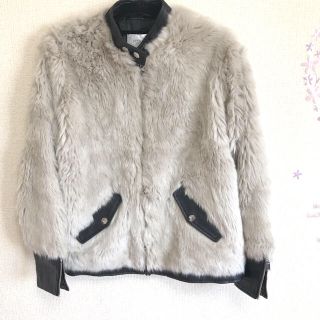 ザラ(ZARA)のZARA 美品 レザーファーコート ジャケット(ライダースジャケット)