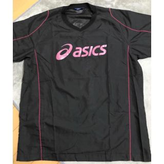 アシックス(asics)のasics バレー練習着ピステ　ブラック、ピンク　L(バレーボール)