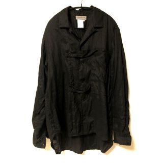 ヨウジヤマモト(Yohji Yamamoto)のヨウジヤマモト　プールオム ベルトシャツ　リネン(シャツ)