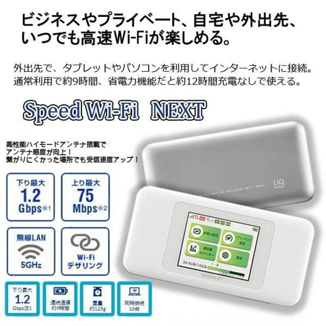 (1.2Gbps) モバイルルーター『Speed Wi-Fi NEXT W06』