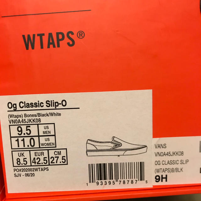 W)taps(ダブルタップス)のWTAPS 20AW VANS OG CLASSIC SLIP-ON LX9.5 メンズの靴/シューズ(スニーカー)の商品写真