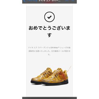 ナイキ(NIKE)のNIKE rubber dunk off white 27 Gold(スニーカー)