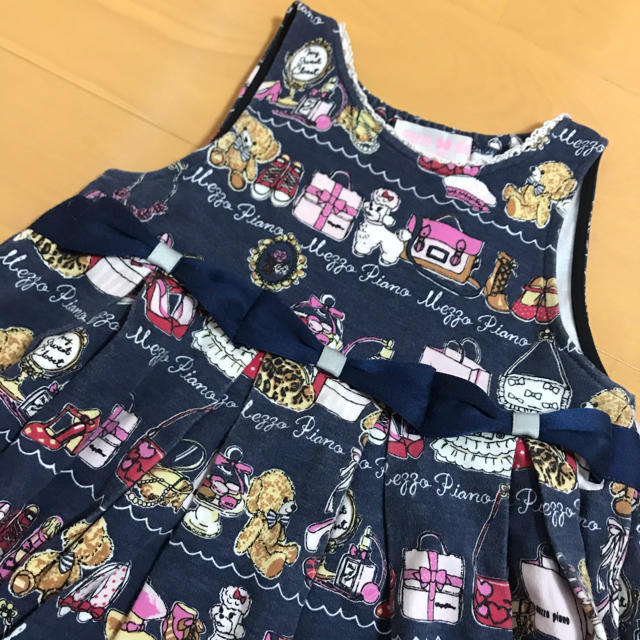 mezzo piano(メゾピアノ)のmezzopiano   ワンピース　90 キッズ/ベビー/マタニティのキッズ服女の子用(90cm~)(ワンピース)の商品写真