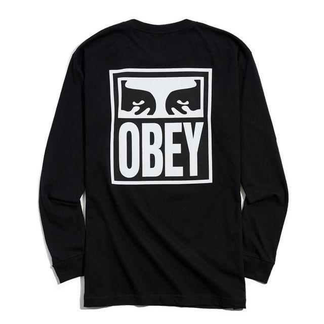 OBEY(オベイ)のオベイ ★ S ヘビーウェイトTシャツ フロント バックプリント ロンT メンズのトップス(Tシャツ/カットソー(七分/長袖))の商品写真