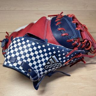 アディダス(adidas)のアディダス キャッチャーミット 一般軟式 大人用 ド派手カラー！ 美品(グローブ)