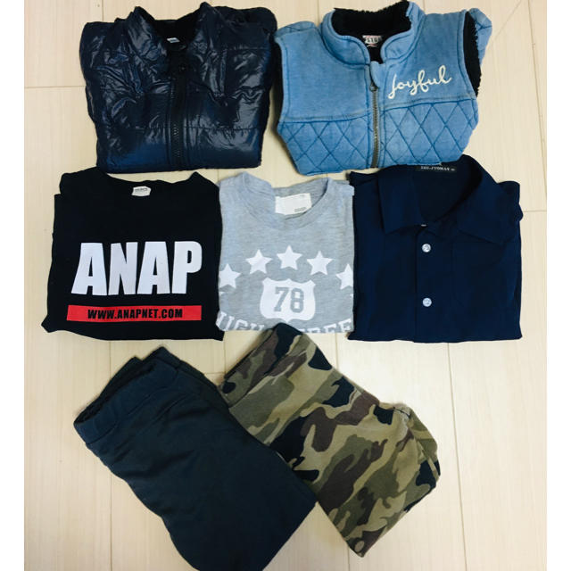 ANAP Kids(アナップキッズ)の男の子用洋服7点セット☆110cm☆まとめ売り キッズ/ベビー/マタニティのキッズ服男の子用(90cm~)(その他)の商品写真