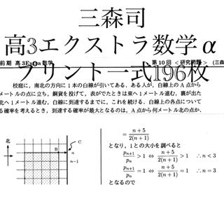 駿台 高2 高3 エクストラ数学α 井辺先生 三森先生 テスト プリント セット