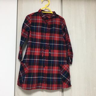 ザラキッズ(ZARA KIDS)のZARA KIDS チェックシャツ シャツワンピース 110(ワンピース)