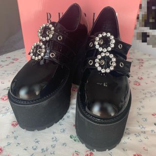 【BUBBLES】36 ダブルバックル厚底シューズ 【BUBBLES】36 ダブルバックル厚底シューズ