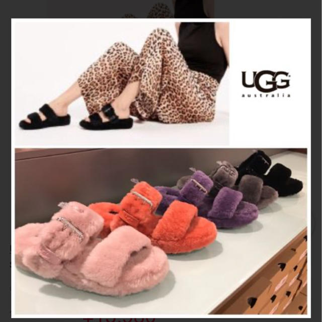 UGG(アグ)のUGG FUZZ YEAH  ファー サンダル ハディッド セレーナゴメス 5 レディースの靴/シューズ(サンダル)の商品写真