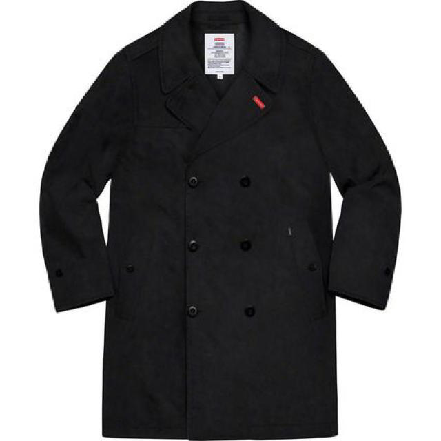 supreme military trench coat M black 黒