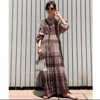 アパルトモンドゥーズィエムクラス(L'Appartement DEUXIEME CLASSE)のアパルトモンBLUE BOHEME Printed Long Dress 36 (ロングワンピース/マキシワンピース)