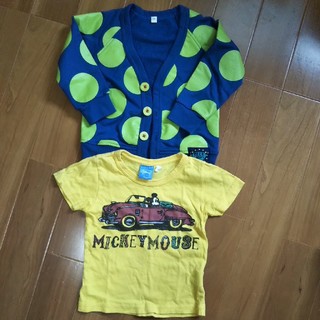 ディズニー(Disney)のTシャツ&カーディガン ２枚セット 男の子👦(Tシャツ/カットソー)