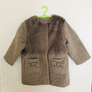 エフオーキッズ(F.O.KIDS)のノーカラーツイード コート　100(コート)