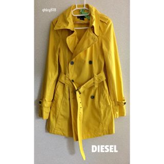 ディーゼル(DIESEL)の【美品】DIESELトレンチコート XS(大きめ) マスタードイエロー(トレンチコート)