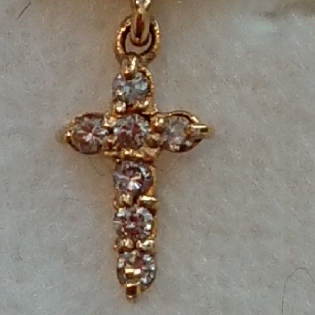ダイヤモンド????のクロス十字架✨✨が揺れる✨✨18金リング✨????✨