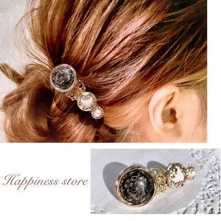 No.180 新商品　ブラック映える　ミニバレッタ ハンドメイド(ヘアアクセサリー)