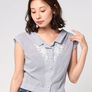 ウィルセレクション(WILLSELECTION)のウィルセレクション　ストライプ　シャツ(シャツ/ブラウス(半袖/袖なし))