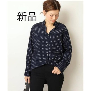 ドゥーズィエムクラス(DEUXIEME CLASSE)の新品Deuxieme Classe BINDA Silk ドットプリントシャツ(シャツ/ブラウス(長袖/七分))