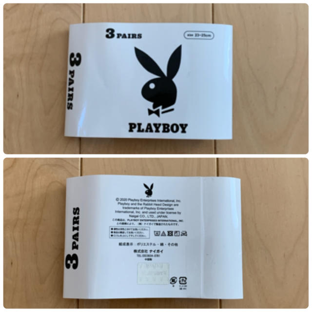 PLAYBOY(プレイボーイ)のPLAY BOY  靴下  3足セット レディースのレッグウェア(ソックス)の商品写真