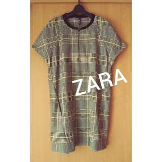 ザラ(ZARA)のZARA TRF ★秋口に♪グレンチェックワンピース(ひざ丈ワンピース)