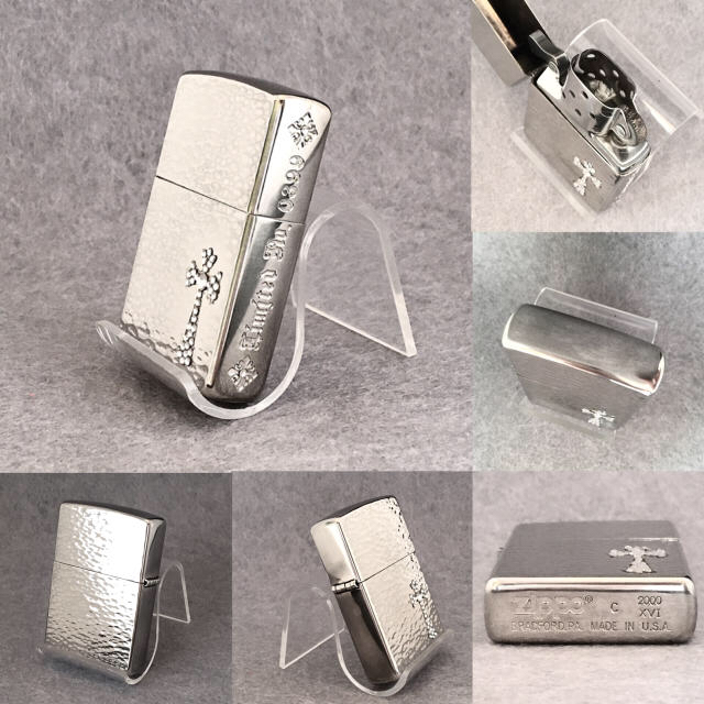 ZIPPO(ジッポー)のzippo ジッポー　スワロフスキークロスカスタム　ハンマートーン仕上 メンズのファッション小物(タバコグッズ)の商品写真