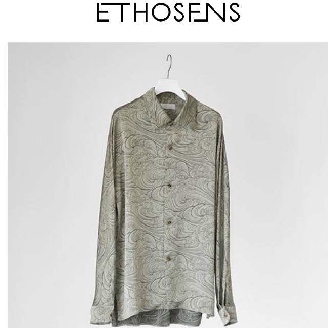 新品未使用 タグ付き ETHOSENS wave pattern shirt