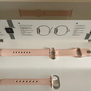 アップルウォッチ(Apple Watch)の【新品】Applewatch40mmスポーツバンド(ピンク)(ラバーベルト)