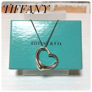 ティファニー(Tiffany & Co.)の☆美品★　ティファニー　ネックレス　オープンハート　Lサイズ　シルバー925(ネックレス)