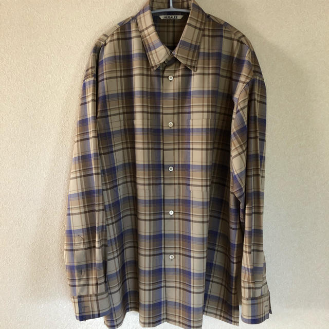 トップスAURALEE 18aw チェックシャツ