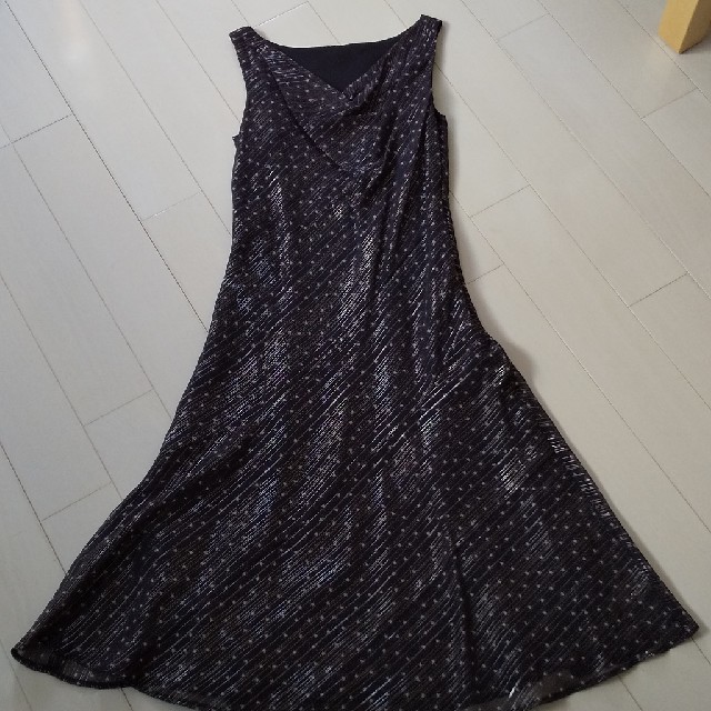 MK MICHEL KLEIN(エムケーミッシェルクラン)のパーティードレス ブラック レディースのフォーマル/ドレス(ミディアムドレス)の商品写真