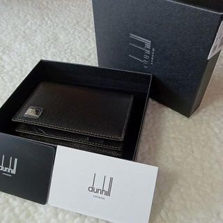 ダンヒル(Dunhill)の半値以下！【新品/本物】ダンヒル カードケース（名刺入れ）/黒  ￥24200-(名刺入れ/定期入れ)