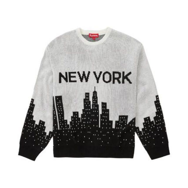 トップスSupreme 20’S/S New York Sweater 白　黒　サイズS