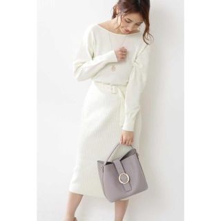 プロポーションボディドレッシング(PROPORTION BODY DRESSING)のPROPORTION BODY DRESSING ニットセットアップ M 新品(ひざ丈ワンピース)