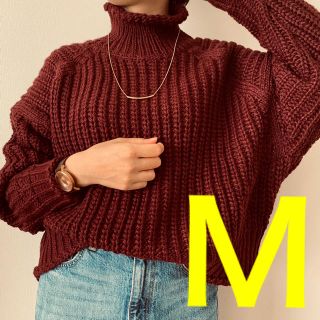 エイチアンドエム(H&M)の◆新色◆H&M チャンキーニット リブニットハイネックセーター　Mサイズ(ニット/セーター)