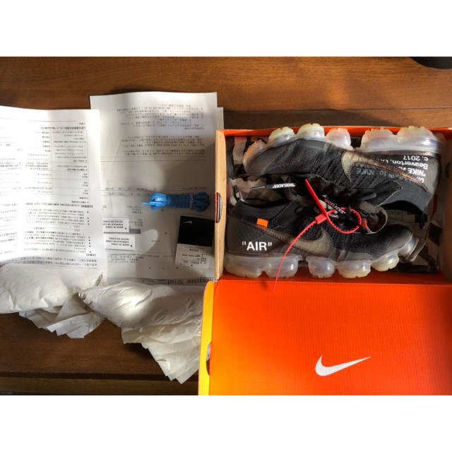 nike off-white vapormax v2 black 27.0靴/シューズ