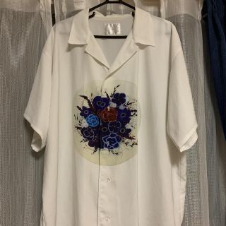 0658 Anemone open collar print shirt(シャツ)