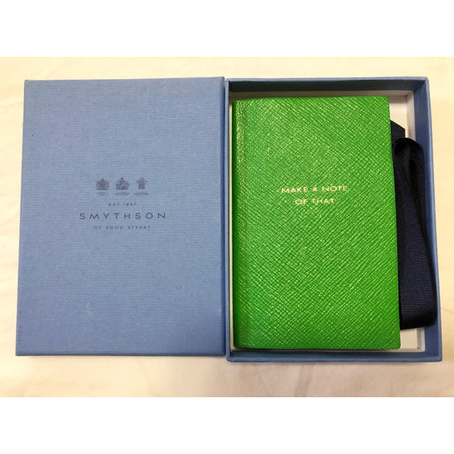 【新品　未使用】SMYTHSON スマイソン　パナマ　ノートブック　グリーン