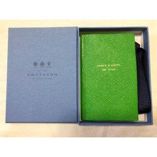 スマイソン(Smythson)の【新品　未使用】SMYTHSON スマイソン　パナマ　ノートブック　グリーン(ノート/メモ帳/ふせん)