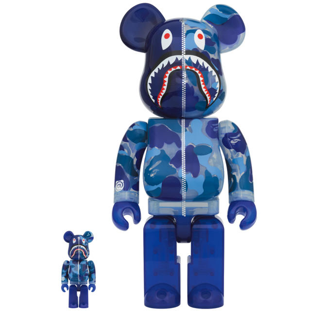 BE@RBRICK CLEAR ABC CAMO SHARK 100％ 400％