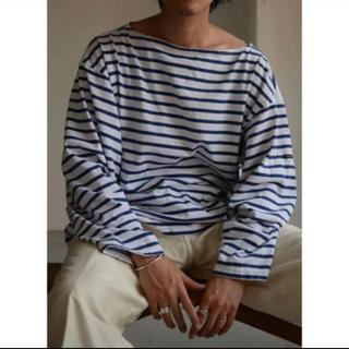 コモリ(COMOLI)のoutil バスクシャツ　フランス　ボーダー　新品未使用(Tシャツ/カットソー(七分/長袖))