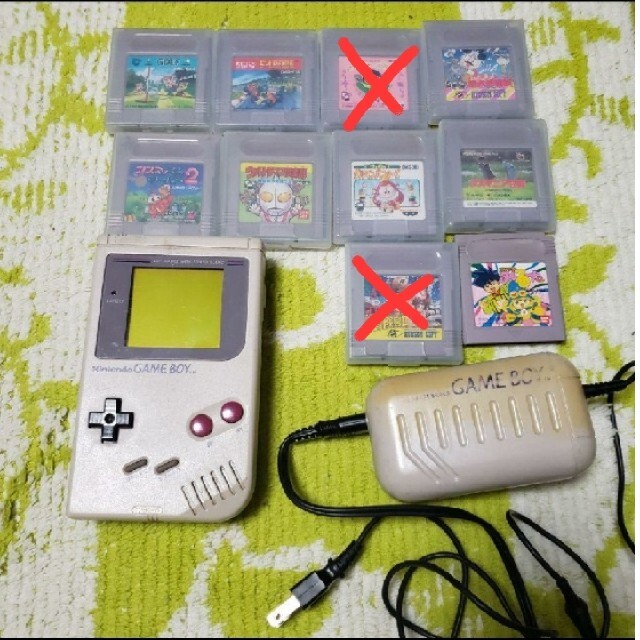 ゲームボーイ - 初代 ゲームボーイ本体 アダプター ソフト セットの