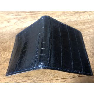 万双 クロコダイルミニ財布 ネイビーの通販 by ウォッカ's shop|ラクマ