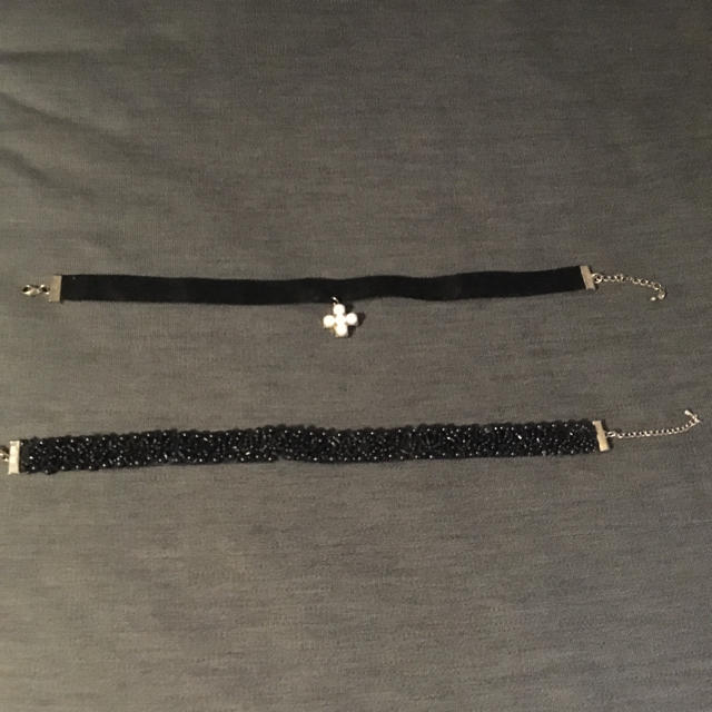 dholic(ディーホリック)のチョーカー　ネックレス　黒　ブラック2本セット レディースのアクセサリー(ネックレス)の商品写真