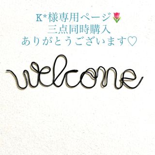 ワイヤークラフト  【welcome】【チューリップ】【手と泡】(インテリア雑貨)