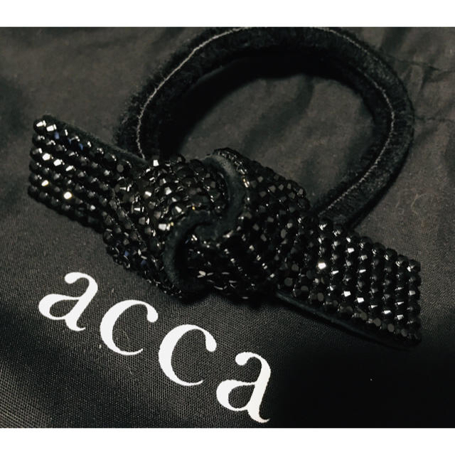 acca - acca ブラック ドレスポニー オードリー ヘアゴムの通販 by