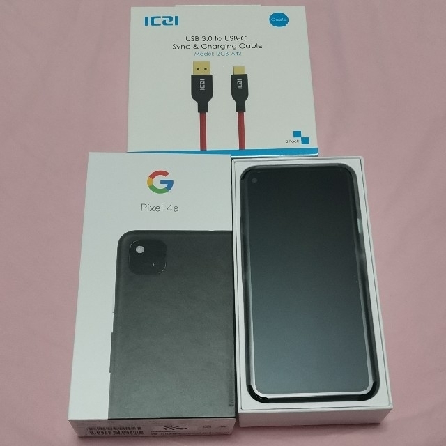 Google Pixel4a 128GB simロック解除+Type Cケーブル