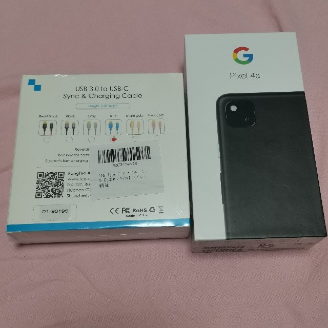 iphone2020Google Pixel4a 128GB simロック解除+type cケーブル